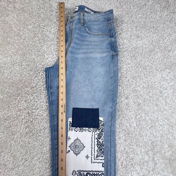 Kensie True Vintage The Slim Patchwork High Rise Jeans 8/29 New - Picture 9 of 9